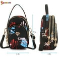 thumbnail image 5 of Spencer Multi-Pocket Cell Phone Purse Small Crossbody Bag Smartphone Wallet with Shoulder Strap for Women（7.1"*4.3"*2.8",Black Watercolor）, 5 of 8