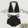 thumbnail image 4 of Trajes de baño para mujer, moda casual para mujer, color sólido, estilo cuello, traje de baño, bikini, traje de baño para mujer, trajes de baño para mujer, traje de baño para mujer, trajes de baño de, 4 of 6
