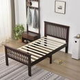 thumbnail image 3 of Woodpeckers Furniture and Mattress Twin Solid Wood Platform Bed with Headboard/Pine Twin Bed (Mahogany), 3 of 3