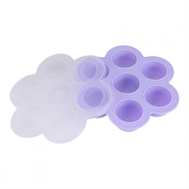 Molde para congelador de alimentos BuyWeek 7 cavidades silicona azul rosa morado naranja