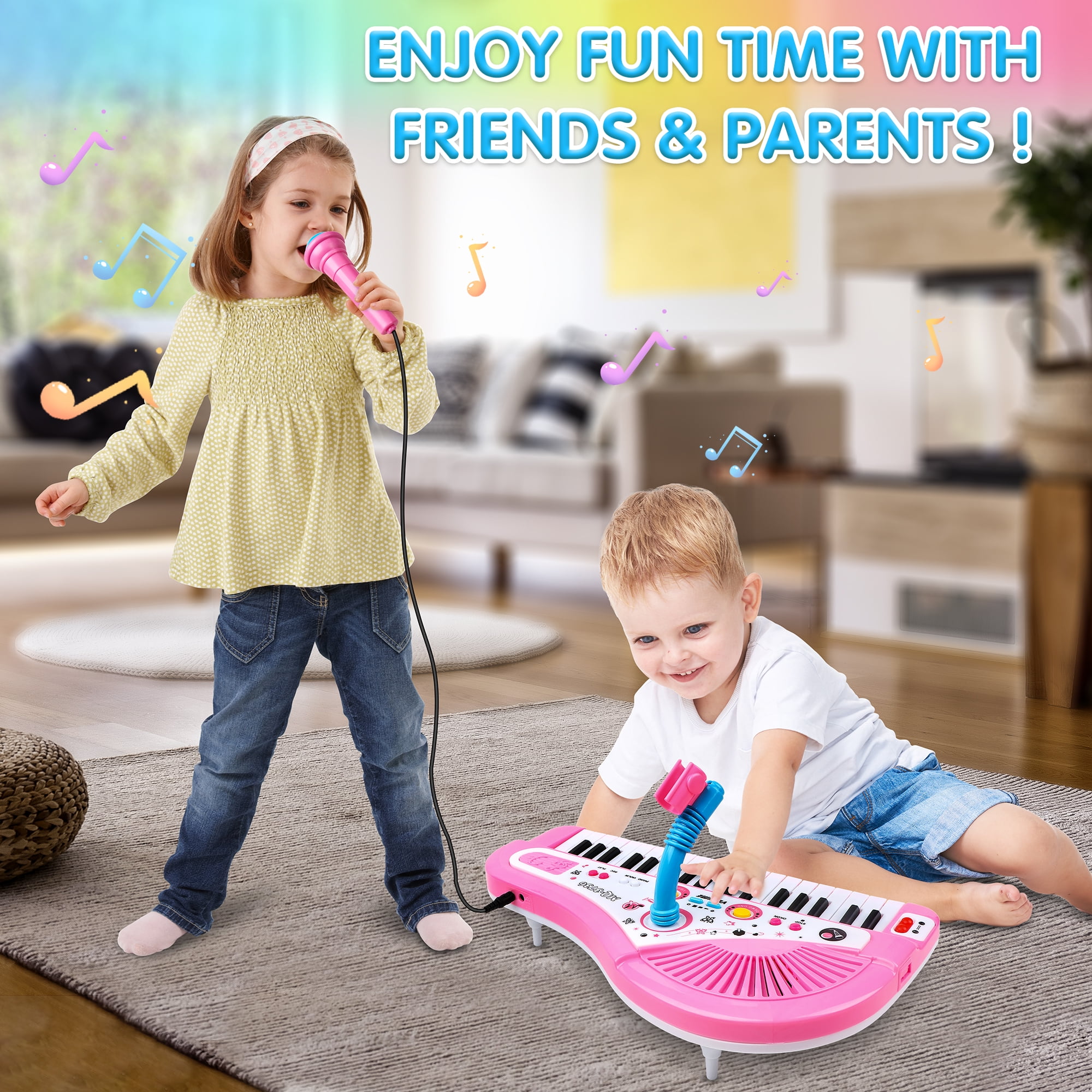 Beefunni Electronic Piano Keyboard, 37-Key Piano Music Toy, Birthday