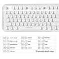 thumbnail image 3 of Combo de teclado y ratón inalámbricos FOPETT 104 teclas blanco, 3 of 7