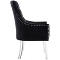 thumbnail image 4 of Posh Living Colton Velvet Dining Chair with Acrylic Legs - Black (Set of 2), 4 of 9