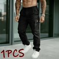 thumbnail image 5 of Men's Cargo Pants, Relaxed Fit Straight Leg Casual Workwear Trousers with Multi Pockets, Durable Stretchy Twill Fabric for Outdoor & Daily Wear, 5 of 5