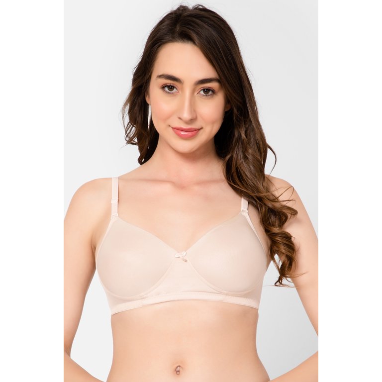 Clovia Padded Non-Wired Full Cup Multiway T-shirt Bra in Off-White Colour