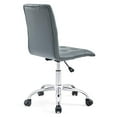 thumbnail image 3 of Modway Chaise de Bureau Pivotante Sans Accoudoirs à Dossier Mi-Haut à Nervures, Gris, 3 of 5