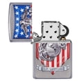 thumbnail image 4 of Zippo U.S. Marine Corps. Crest and US Flag Street Chrome Pocket Lighter, 4 of 6