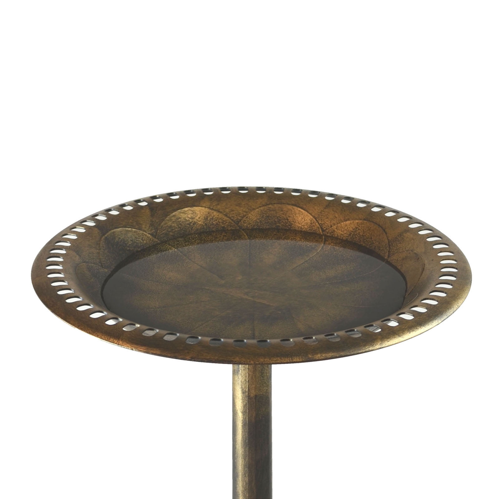 Westcharm 28 Inch Lightweight Poly Resin Outdoor Birdbath for Outside with Decoration Pedestal Base Stand - Antique Bronze (No bird included on the water bowl)