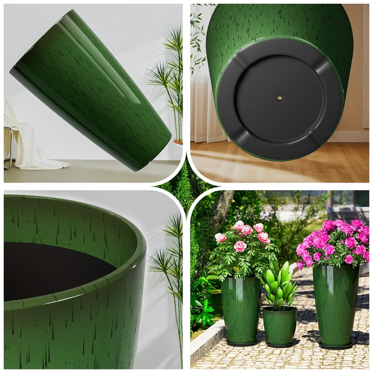 plant with pot Planter Pot With Drainage, Saucer Included