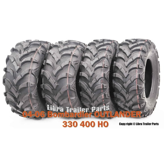 25X8X12 & 25X10X12 Set 4 ATV Solid Mud Tires fit 04-06 Bombardier OUTLANDER 330 400 HO