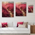 thumbnail image 4 of Designart "Magenta Floral Essence V" Floral Print on Natural Pine Wood, 4 of 5