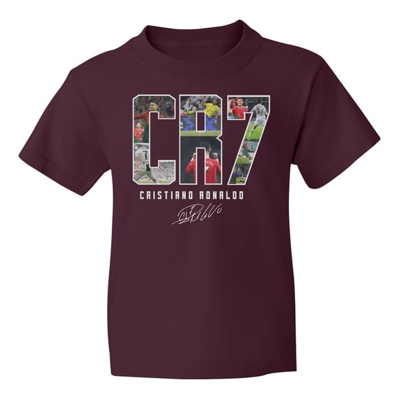Camiseta juvenil Cup & Branch Homenaje a Ronaldo color vino tinto talla pequeña