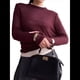 thumbnail image 3 of Suéter Básico de Cuello Redondo para Mujer, Jersey de Larga y Cuello Redondo. Rojo Oscuro L, 3 of 8