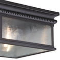 thumbnail image 3 of Cambridge Bronze Square Outdoor Flush Mount Ceiling Light Clear Glass, 3 of 4