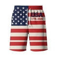 thumbnail image 6 of 4th of July Shorts for Men - 250th Anniversary Patriotic Print Shorts, Stars and Stripes Casual Summer Beach Holiday Shorts M, 6 of 6
