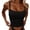 Black, variant on Workout Tops for Women Camisole Solid Sweat Pad Mesh Quick Drying Short Sleeved Stain Vest Undershirts