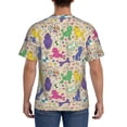 thumbnail image 3 of Bixox Men's Colorful Poodle Dog Printed Short Sleeve Skinny Athletic T-Shirt, 3 of 6
