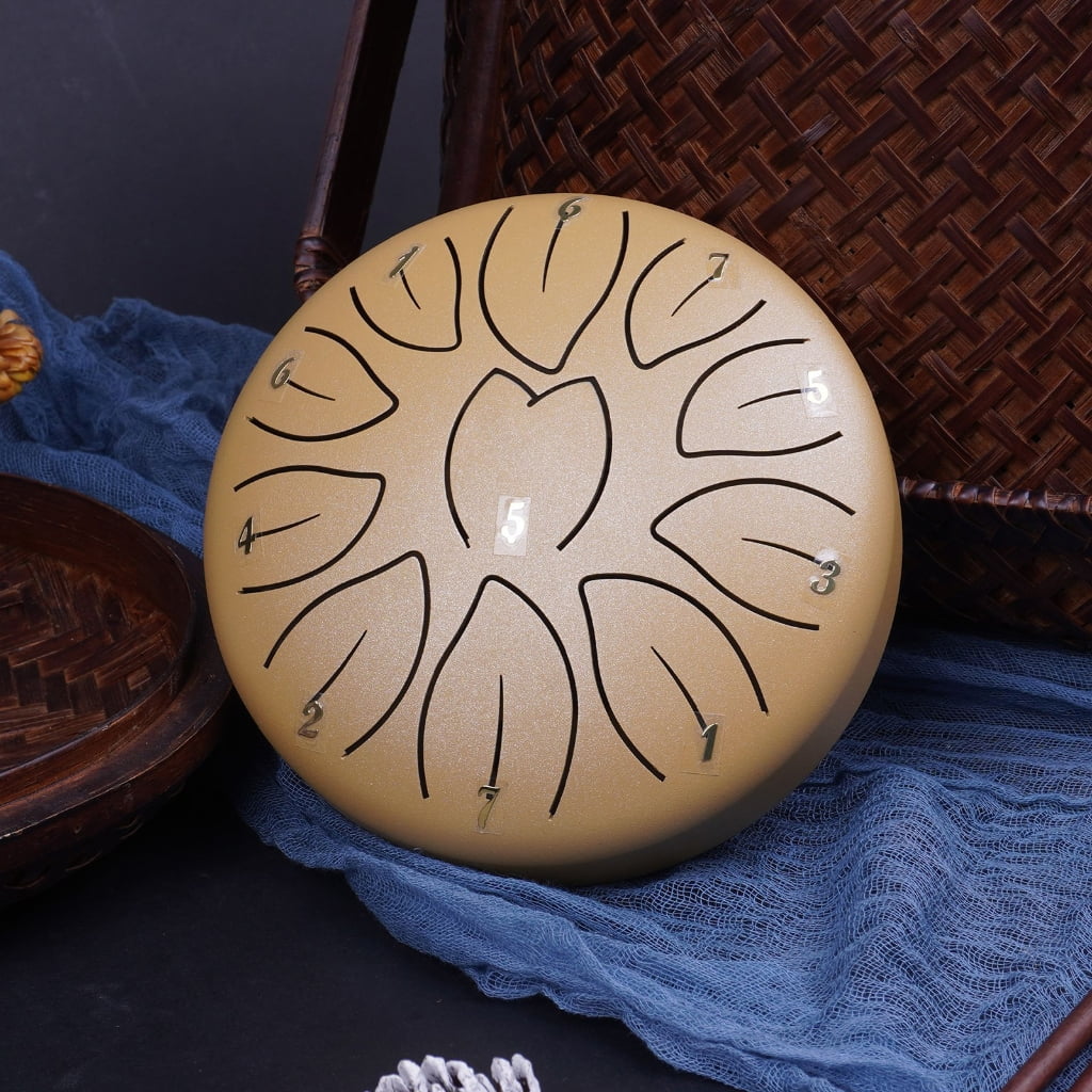 Portable Small Healing Drum Portable Handpans Drum Percussions Instrument 11 Tone Small Steel Tongue Drum Musical Toy