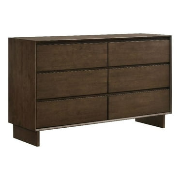 Coaster Glenwood 6-Drawer Rectangular Transitional Wood Dresser Warm Brown