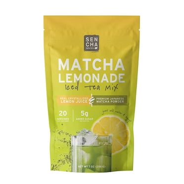Sencha Naturals Matcha Lemonade Tea Mix, Authentic Japanese Green Tea Powder & REAL Crystallized Lemon Juice, 17.6 oz (500g)