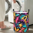 thumbnail image 5 of Lsque Vibrant Graffiti Urban Art Pattern Laundry Hamper Basket, Tall Woven Rope Hamper Basket for Clothes, Lightweight Storage Basket, Collapsible Waterproof-Small, 5 of 6