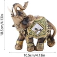 thumbnail image 2 of Estatua de elefante de la riqueza de la suerte, colección de decoración del hogar de estatua verde Feng Shui (10,5*5*10,5 cm), 2 of 5