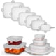 thumbnail image 1 of 6PCS Rectangle Silicone Lids for Food Storage, Reusable Lids in 6 Different Sizes to Fit Most Square and Rectangle Containers, 1 of 5