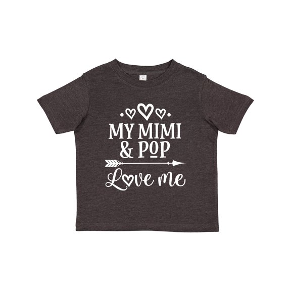 Inktastic Mimi and Pop Love Me Granddaughter Valentine Girls Toddler T-Shirt