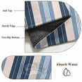 thumbnail image 6 of 2x3 Ft Entryway Area Rug, Blue Beige Striped Kitchen Rug Runner Washable Floor Mat, Modern Stripes Art Farmhouse Non Slip Indoor Door Mat Throw Carpet for Bathroom Living Room Bedroom, 6 of 8