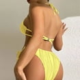 thumbnail image 7 of Afdoent Women's Bikini Sets Women Swimwear Bikinis Solid Swimsuit Ladies Halter Two Piece Swimwears Tankinis Set Beach Swimwear, 7 of 7