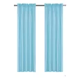 thumbnail image 2 of Gorgeous Home Linen Elegant 2-Piece MR2 Light Blue Curtain Set Semi-Sheer Window Treatment Size 54" wide X 63" length each panel, 2 of 5