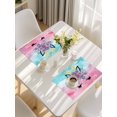 thumbnail image 5 of Purple Rose Antlers Placemats Set of 12, Abstract Art Teal Pink Fancy Flowers Placemats for Dining Table, Place Mats for Kitchen Tabletop, Waterproof Wipeable Dining Table Mats Set, 5 of 9