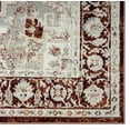 thumbnail image 5 of Everwash Treasure Rubia Indoor Traditional Medallion Machine Washable Area Rug, Ivory/Red, 6'6"x9'2", 5 of 10