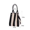 thumbnail image 4 of Deago Women Mini Knit Tote Bag Striped Crochet Bucket Handbag Small Purse Vacation Lightweight Beach Bag Travel Weekend, 4 of 9