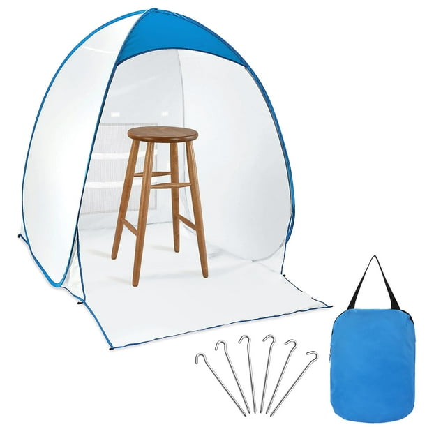 Carpa Plegable para Cabina de Pintura en Spray Bofoho con Ventilaciones, Azul
