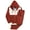 Dark Maroon, variant on Women's 2-piece Fleece Sweatsuit Love Stripe sweat jacket & Jogger Sweatpants Outfit