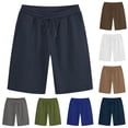 thumbnail image 4 of Chiccall Mens Soft Sweat Shorts Casual Classic Elastic Waist Workout Drawstring Beach Shorts, 4 of 4