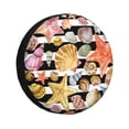 thumbnail image 1 of Fotbe Sea Shell Funda de Llanta de Repuesto con Estampado, Engrosada, Ajuste Universal para Jeep, Remolque, RV, SUV, Camión-17 inch, 1 of 6