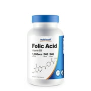 Nutricost Folic Acid (Vitamin B9) 1000 mcg, 240 Capsules