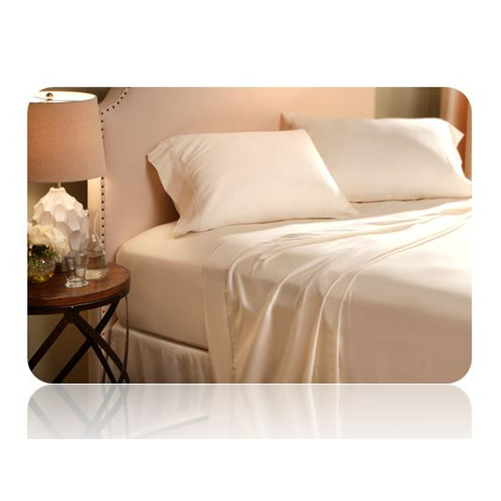 Denver Mattress 343518 Bed Sheet Narrow King 72 Inch X 80 Fits Up To 11 High Microfiber Ivory With One Stay Put Fitted Flat And 2 Denver Mattress 343518 Bed Sheet Narrow, How To Put Fitted Sheets On King Size Beds