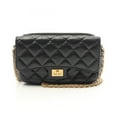 thumbnail image 1 of Pre-Owned CHANEL 2.55 Matelasse Shoulder Bag in Calfskin Leather, Black, Women's,... (Good), 1 of 7