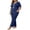 Blue, variant on yillto Women Pajamas Set Lightweight Loungewear 2 Piece Plus Size Tops and Pjs Pants Bottoms