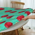 thumbnail image 5 of muroi Round Tablecloth Summer Cherry Round Fitted Tablecloth with Elastic Edge, Waterproof Oil Proof Table Cloth Wipe Clean Table Cover for Indoor and Outdoor Fits Medium, 5 of 6