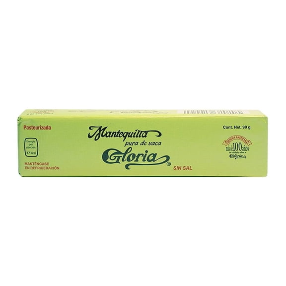 Mantequilla Gloria   sin sal en barra 90 g