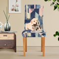 thumbnail image 4 of Yayeee 4 Pack Dining Chair Covers Stretch Parson Chairs Slipcovers Seat Protector, Pink Stripes, 4 of 6