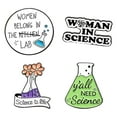 thumbnail image 3 of 4 Uds. Broches de de moda alfileres de alfileres de insignia química de joyería Mini insignia para mochila decoración Hugo Broches, 3 of 10
