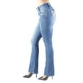 thumbnail image 5 of Fashion2Love Women's Juniors Colombian Design Butt Lift Push Up Mid Waist Boot Leg Jeans, 5 of 9