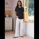 thumbnail image 5 of Top Tipo Túnica de Punto con Cuello Redondo y Aberturas para Mujer, Color Negro, Talla S, 5 of 8