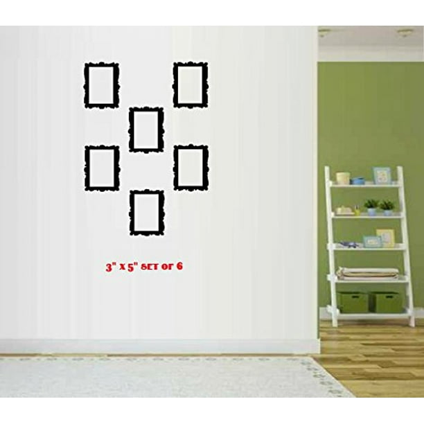 PICTURE FRAMES 6 Vinyl Frames, Qty 6 frames ea 3" x 5"