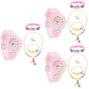 15 Pcs Watch Set Digital Girls Unicorn Necklace Bead Bracelet Smartwatch Cartoon Fashion for Party Favors